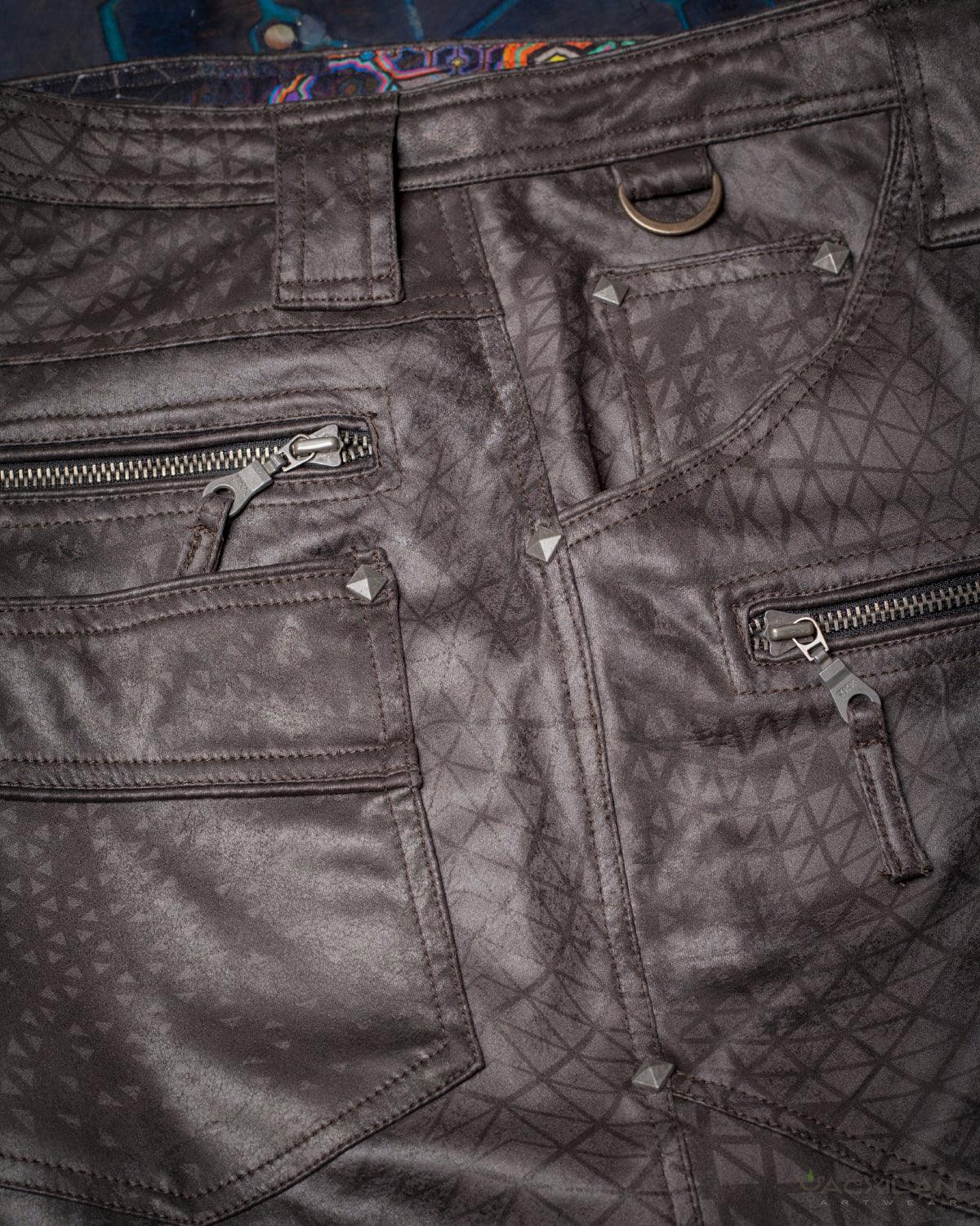 Corsaire Men / Fake Leather - Rider Grey DESINTEGRATION - Yacxilan Artwear