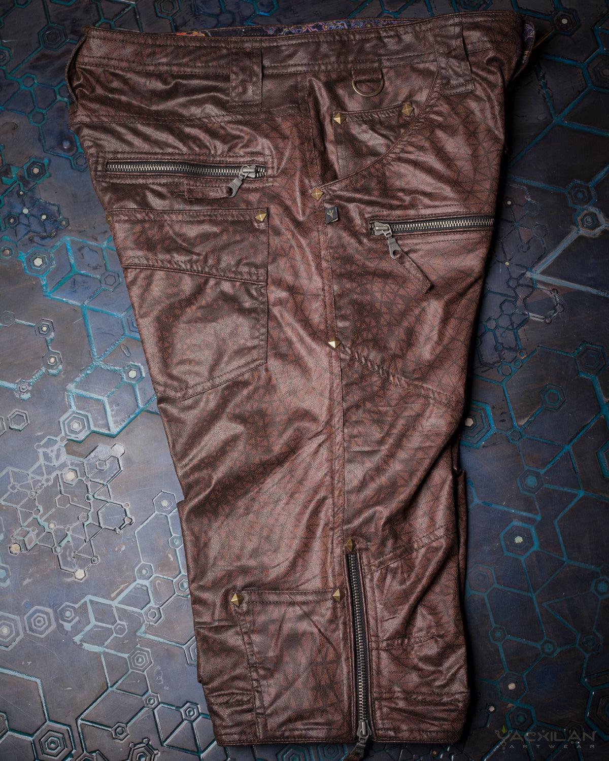 Corsaire Men / Fake Leather Thin - Brown DESINTEGRATION - Yacxilan Artwear