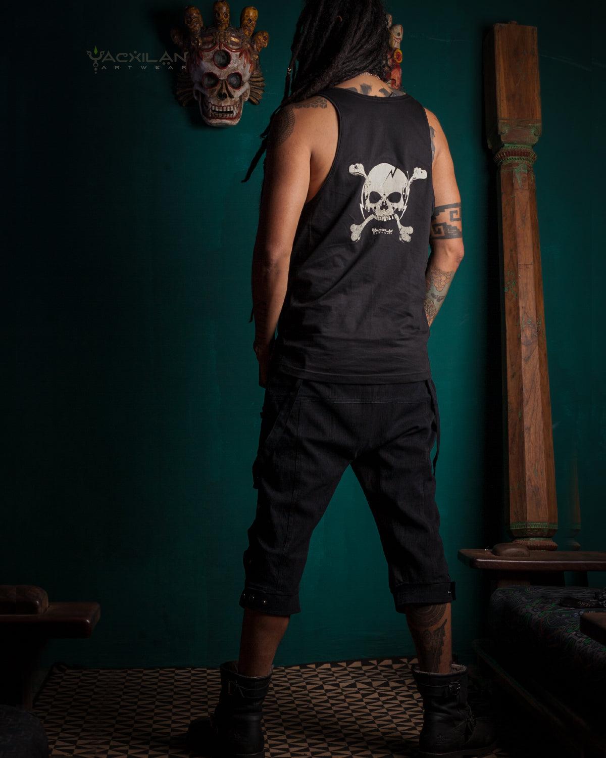 A-Tank Men / Cotton Printed - PIRATE - Yacxilan Artwear