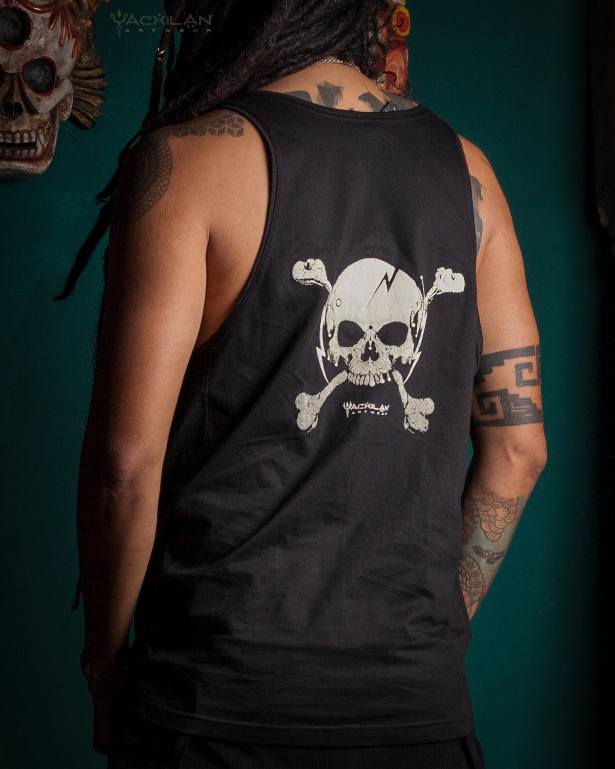 A-Tank Men / Cotton Printed - PIRATE - Yacxilan Artwear