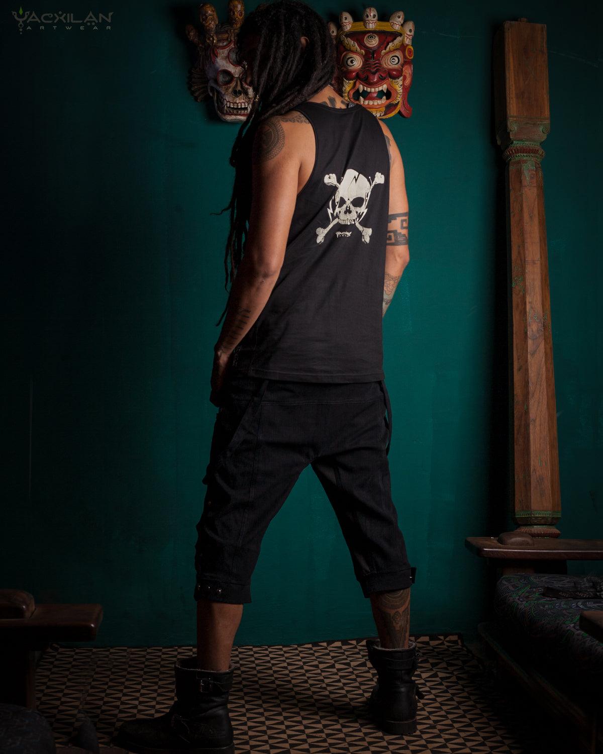 A-Tank Men / Cotton Printed - PIRATE - Yacxilan Artwear