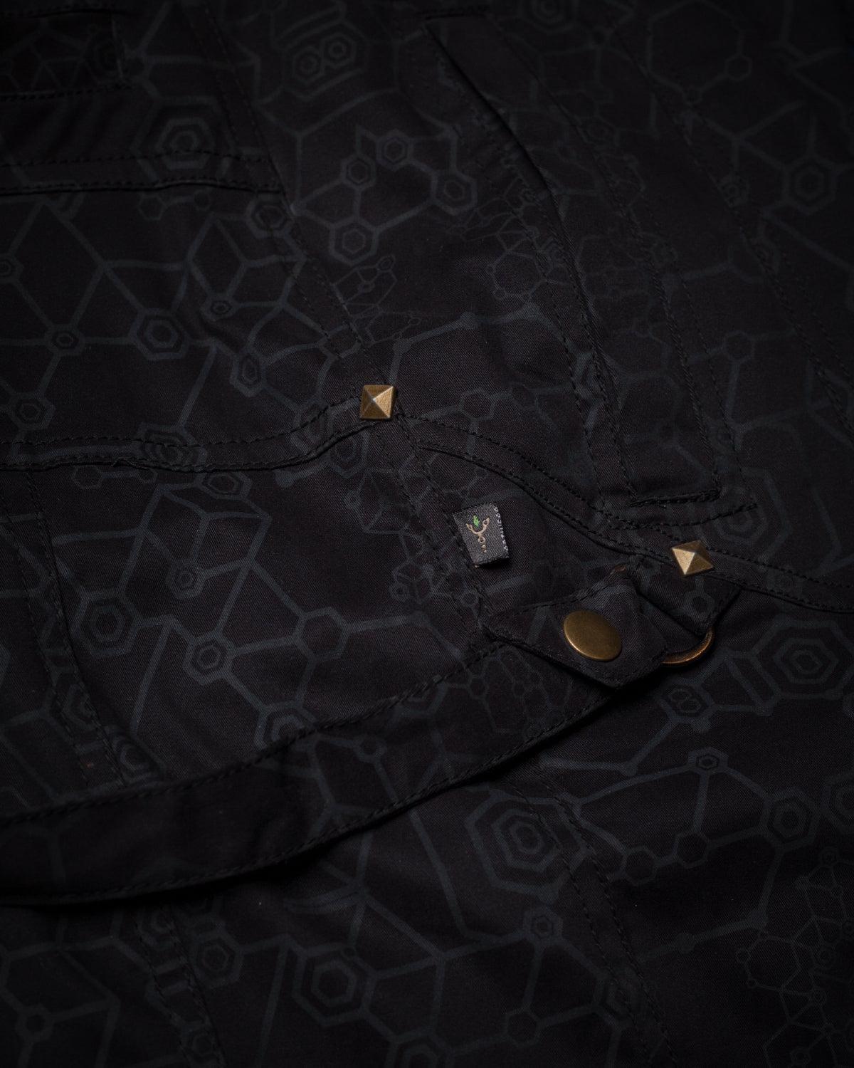 Corsaire Men Pirate / Cotton Printed - Black SHAMANKA - Yacxilan Artwear