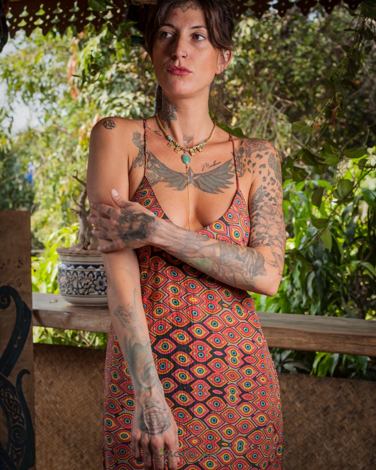 Chinese Silk Dress - EYEKANDY - Yacxilan Artwear