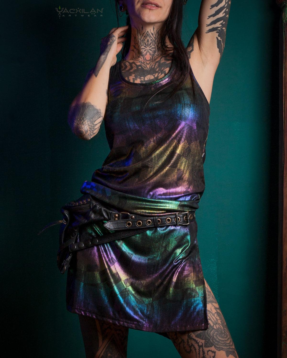 Midi Dress / Holographic Rainbow Licra - MATZOKIO Midi Dress / Holographic Rainbow Licra - MATZOKIO
