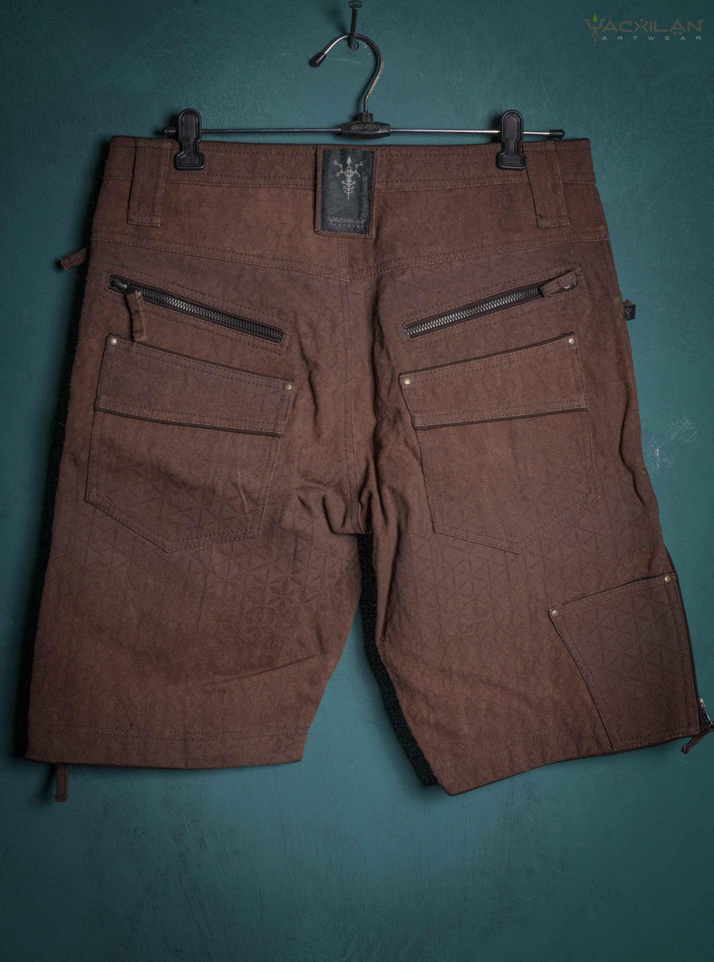 Flying Short Men / HEMP Twill Denim - Earth SANDSOTIME - Yacxilan Artwear