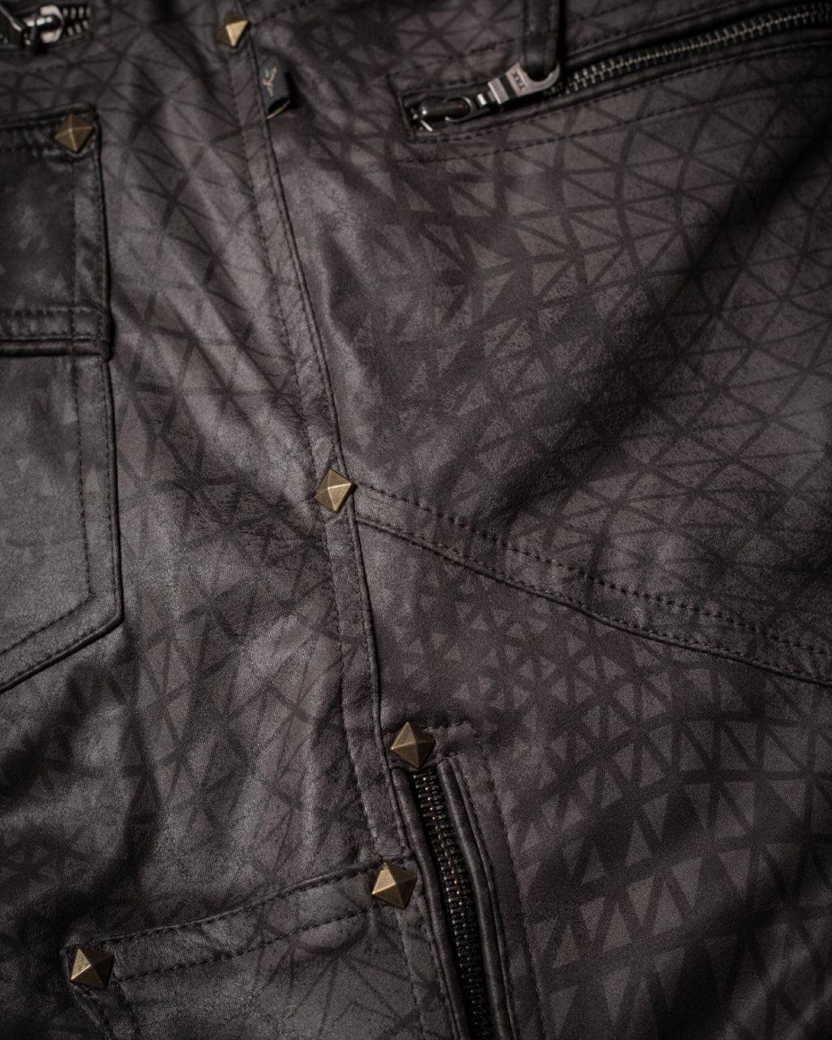 Flying Short Men / Fake Leather Grey Rider DESINTEGRATION - Yacxilan Artwear