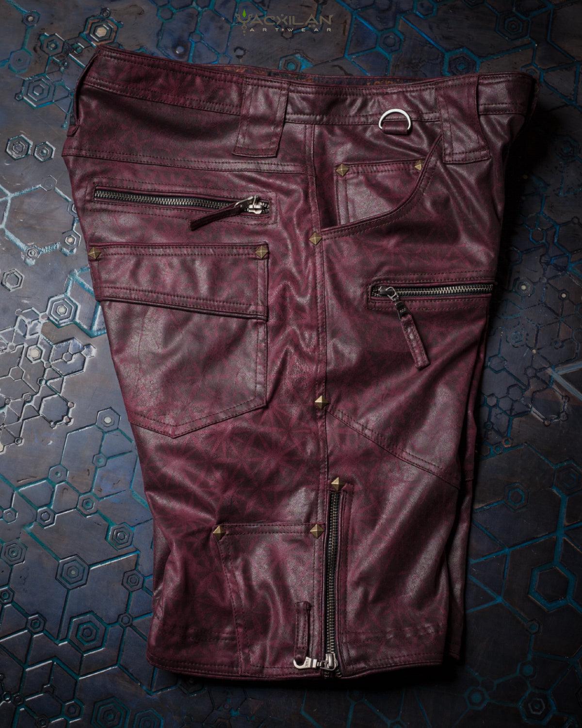 Flying Short Men / Fake Leather Redwine SUNSHINE - Yacxilan Artwear