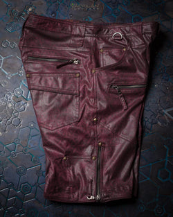 Flying Short Men / Fake Leather Redwine SUNSHINE - Yacxilan Artwear