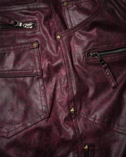 Flying Short Men / Fake Leather Redwine SUNSHINE - Yacxilan Artwear