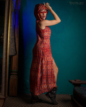 Hooded Long Dress Woman / Viscose - REDER