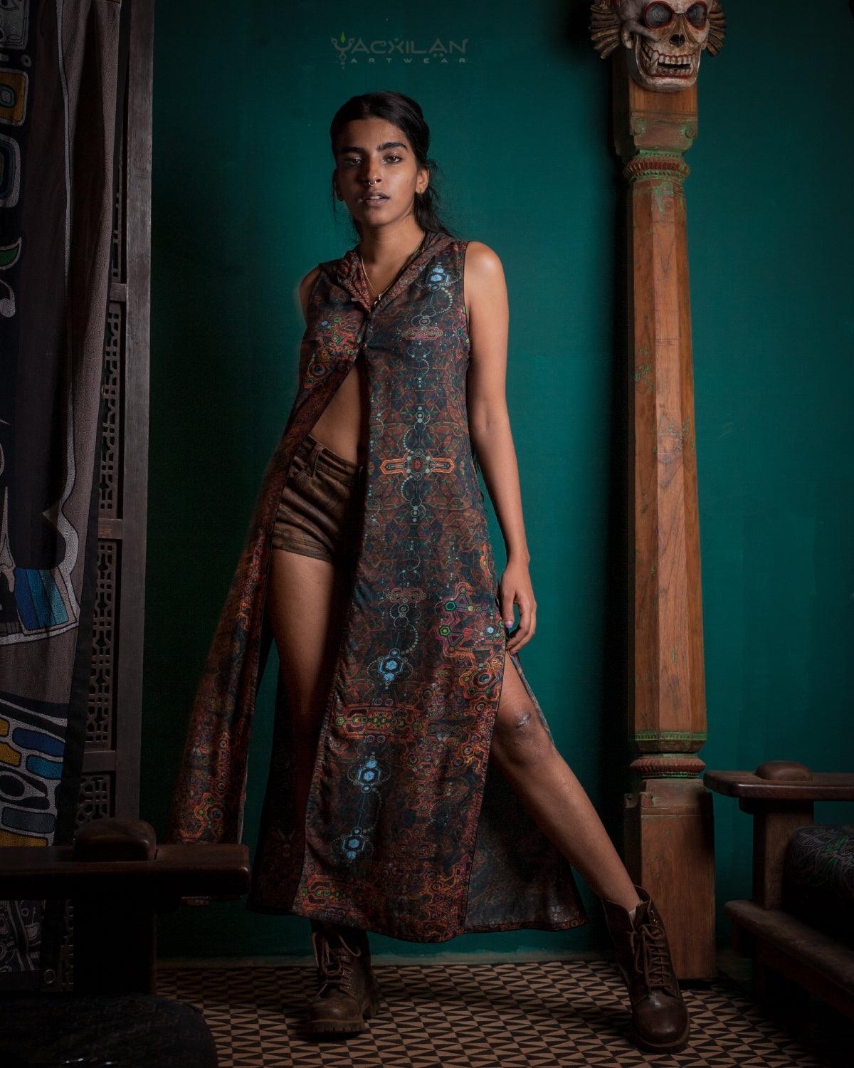 Hooded Long Dress Woman / Viscose - SNL - Yacxilan Artwear