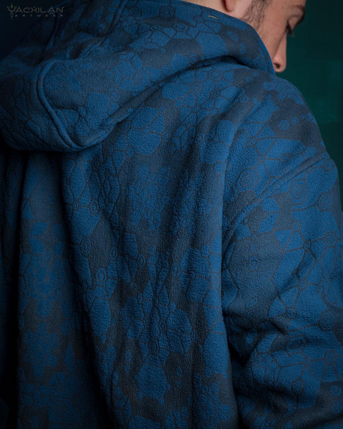 Hoodie Men / Polar Fur - Indigo SHAMANKA - Yacxilan Artwear