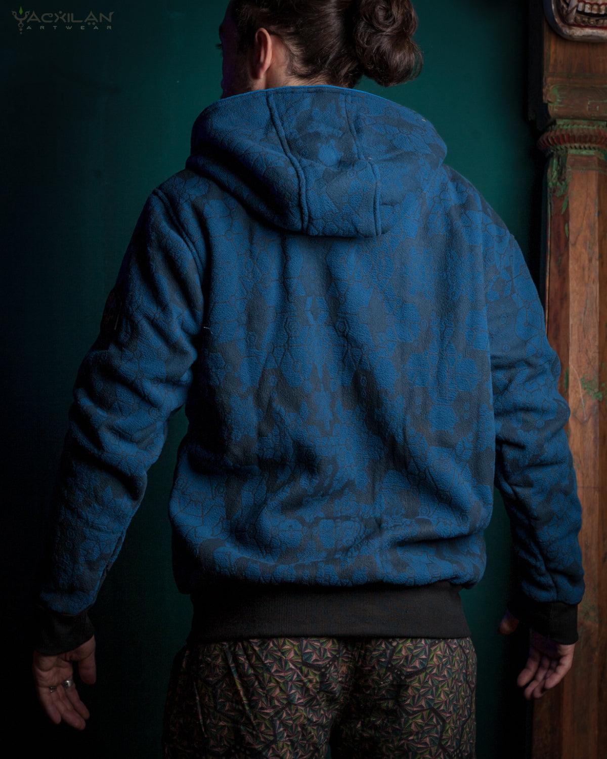 Hoodie Men / Polar Fur - Indigo SHAMANKA - Yacxilan Artwear