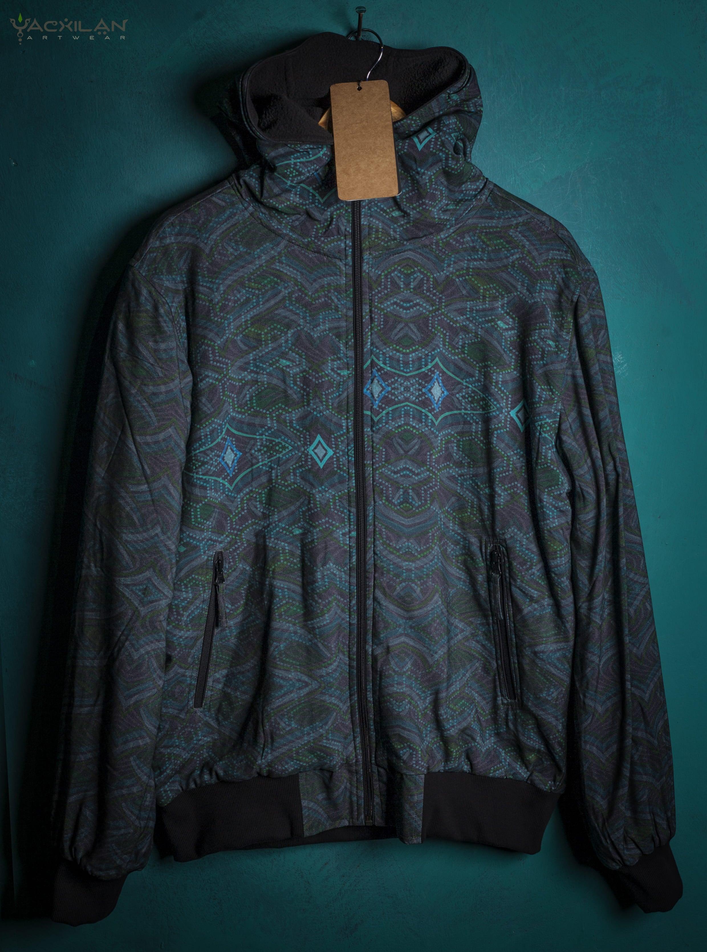 Hoodie Men / Viscose AOP Fleece Lining - XOCOLATL - Yacxilan Artwear