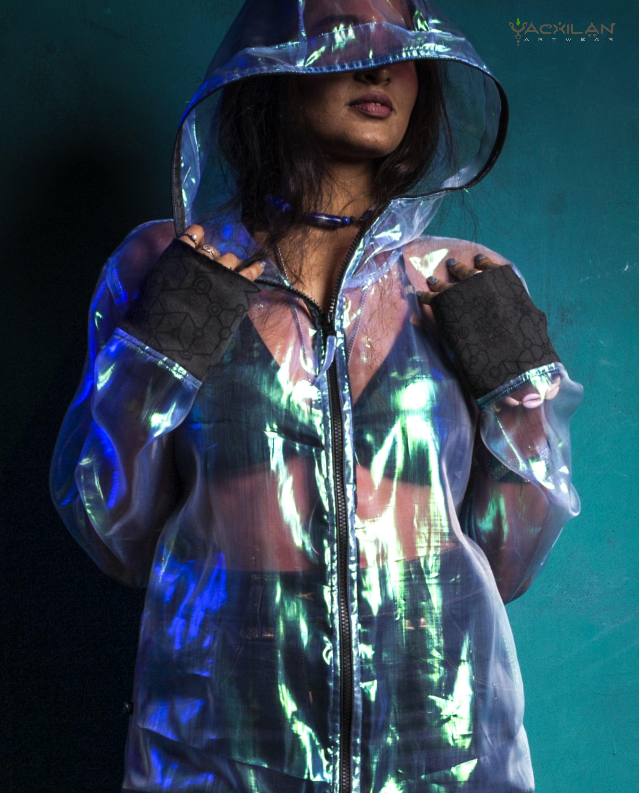 Hoodie Woman - ORGANZA AQUA - Yacxilan Artwear