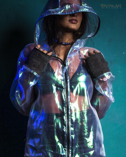 Hoodie Woman - ORGANZA AQUA - Yacxilan Artwear