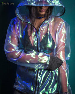 Hoodie Woman - ORGANZA AQUA - Yacxilan Artwear