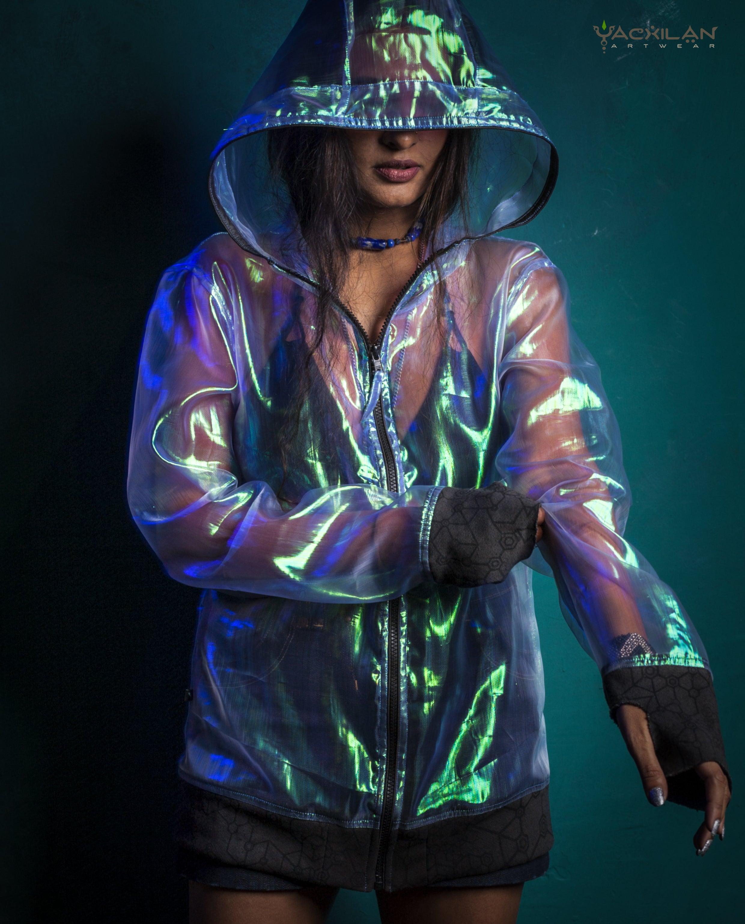 Hoodie Woman - ORGANZA AQUA - Yacxilan Artwear