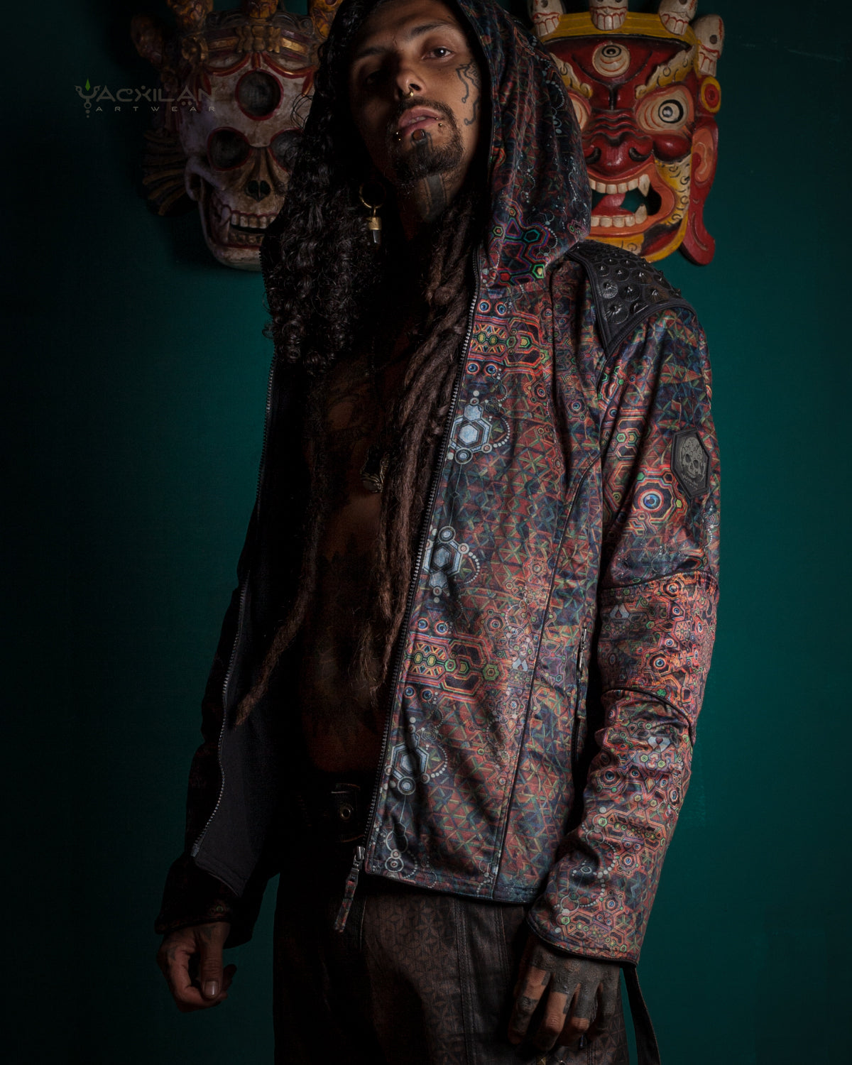 Jacket Men / Velvet Fawn - SERPENTS N LADDERS Yacxilan Artwear