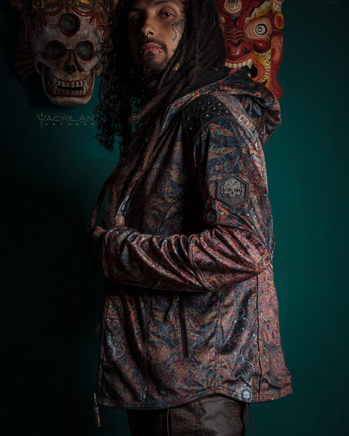 Jacket Men / Velvet Fawn - SERPENTS N LADDERS Yacxilan Artwear