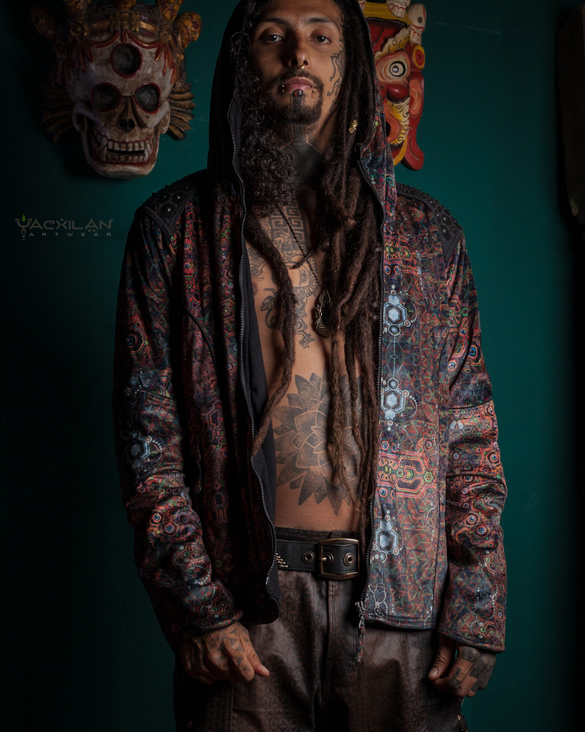 Jacket Men / Velvet Fawn - SERPENTS N LADDERS Yacxilan Artwear