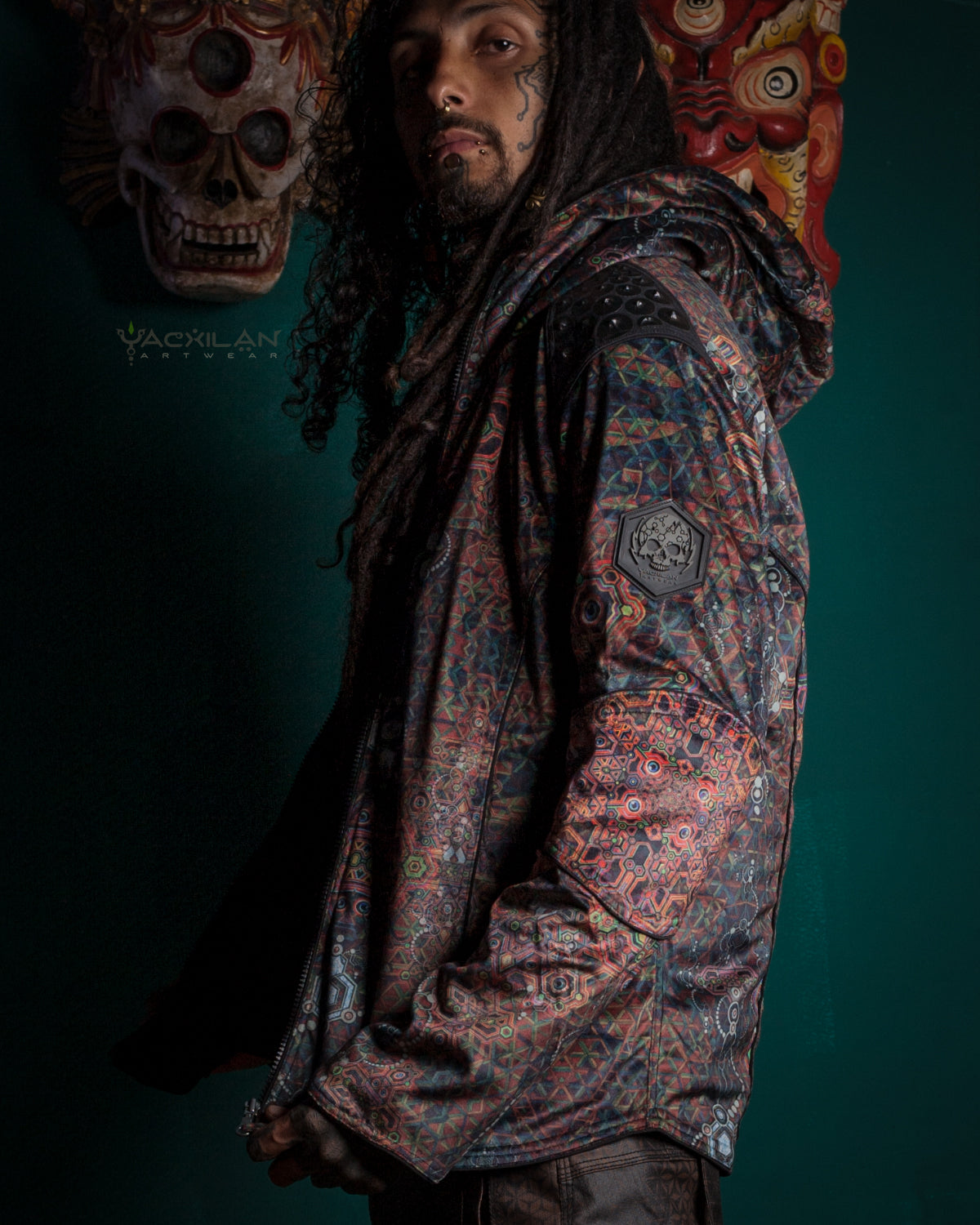 Jacket Men / Velvet Fawn - SERPENTS N LADDERS Yacxilan Artwear