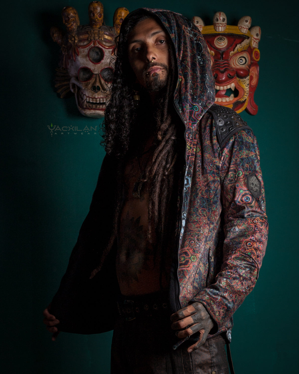 Jacket Men / Velvet Fawn - SERPENTS N LADDERS Yacxilan Artwear