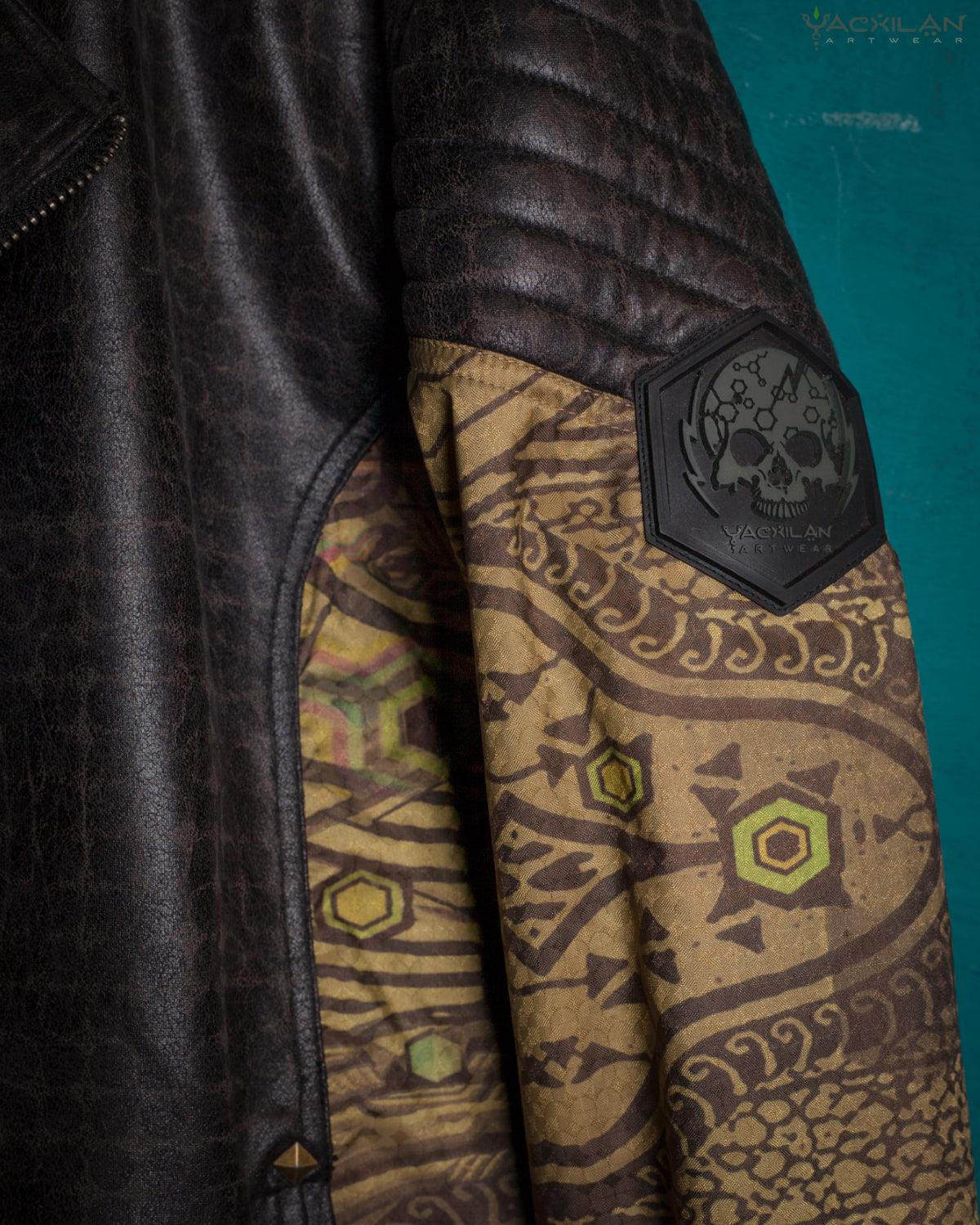 Jacket Men Enki / Fake Leather and Waterproof - PSYGALAK Stars - Yacxilan Artwear