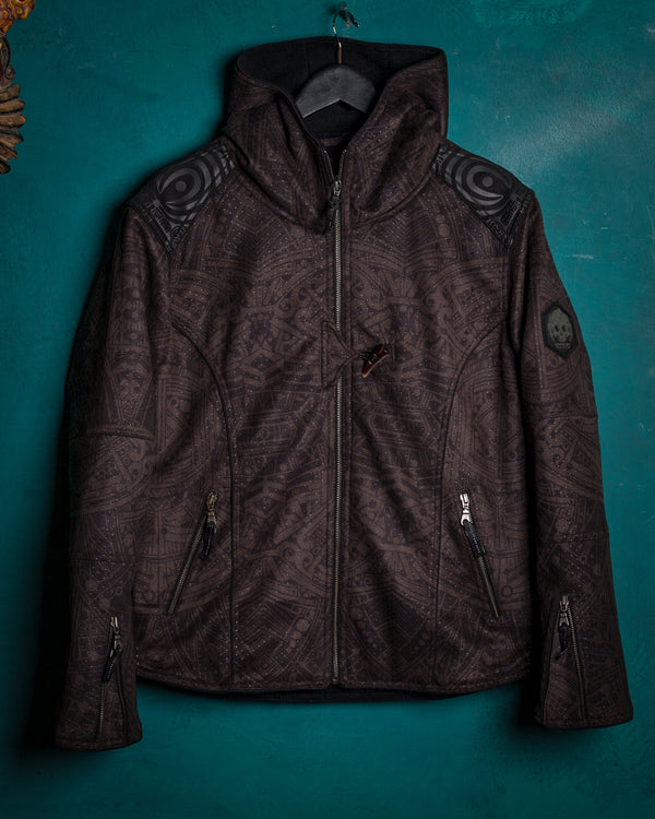 Jacket Men / Fake Leather Holes - Brown RETRO FUTURE