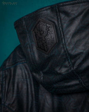 Jacket Men / Fake Leather Snake - Bottlegreen TRIPIBO