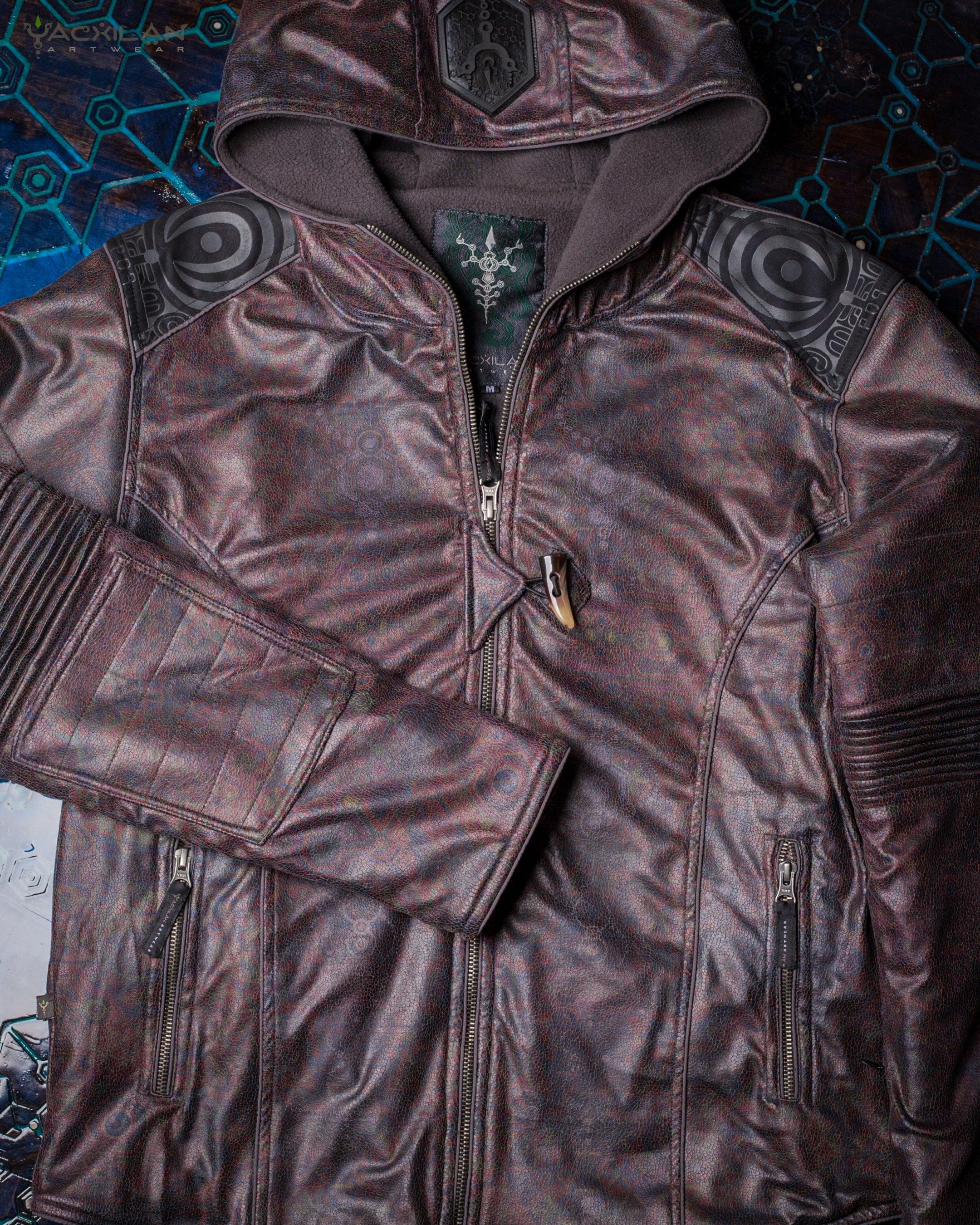 Jacket Men / Fake Leather Snake - Grey SNL - Yacxilan Artwear