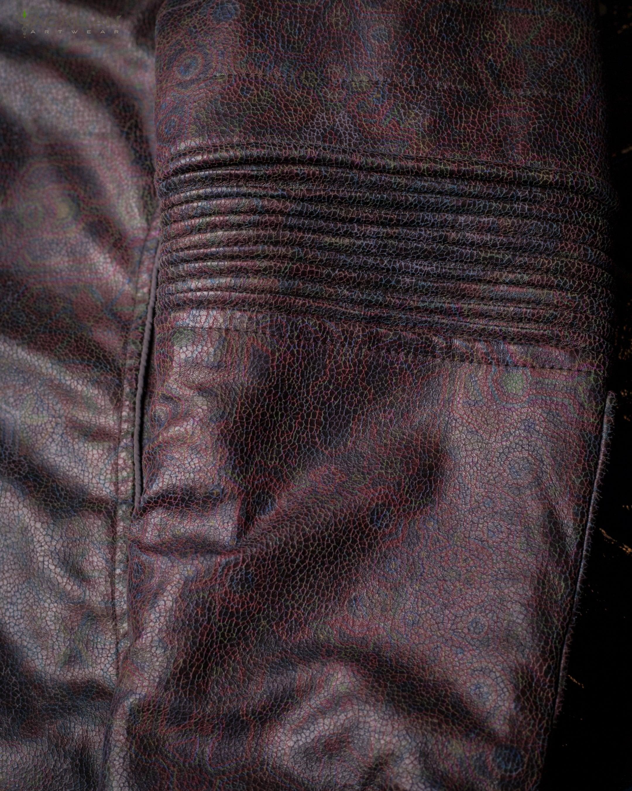 Jacket Men / Fake Leather Snake - Grey SNL - Yacxilan Artwear