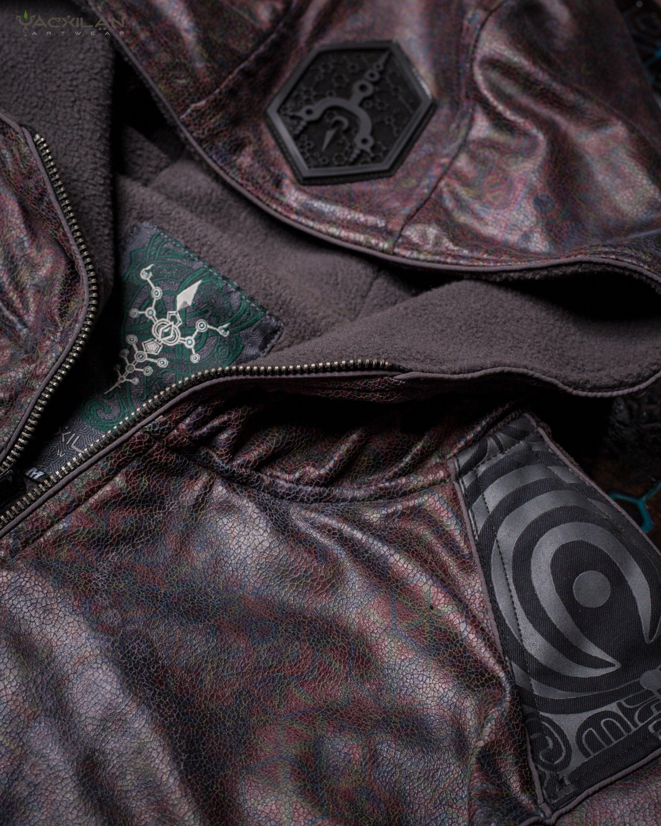 Jacket Men / Fake Leather Snake - Grey SNL - Yacxilan Artwear