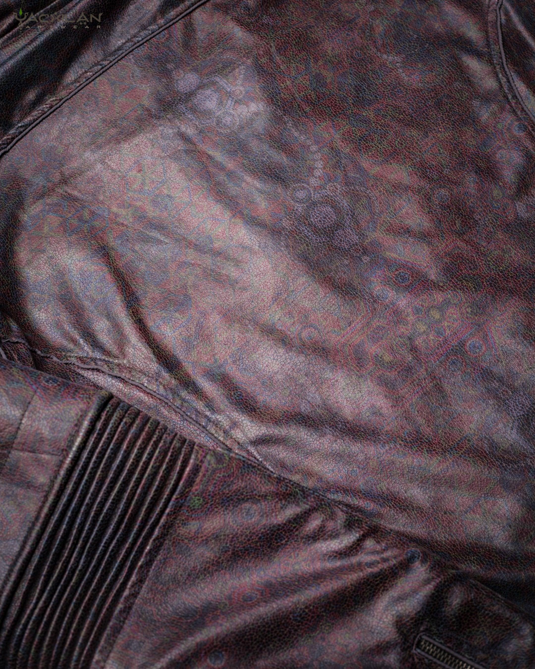 Jacket Men / Fake Leather Snake - Grey SNL - Yacxilan Artwear