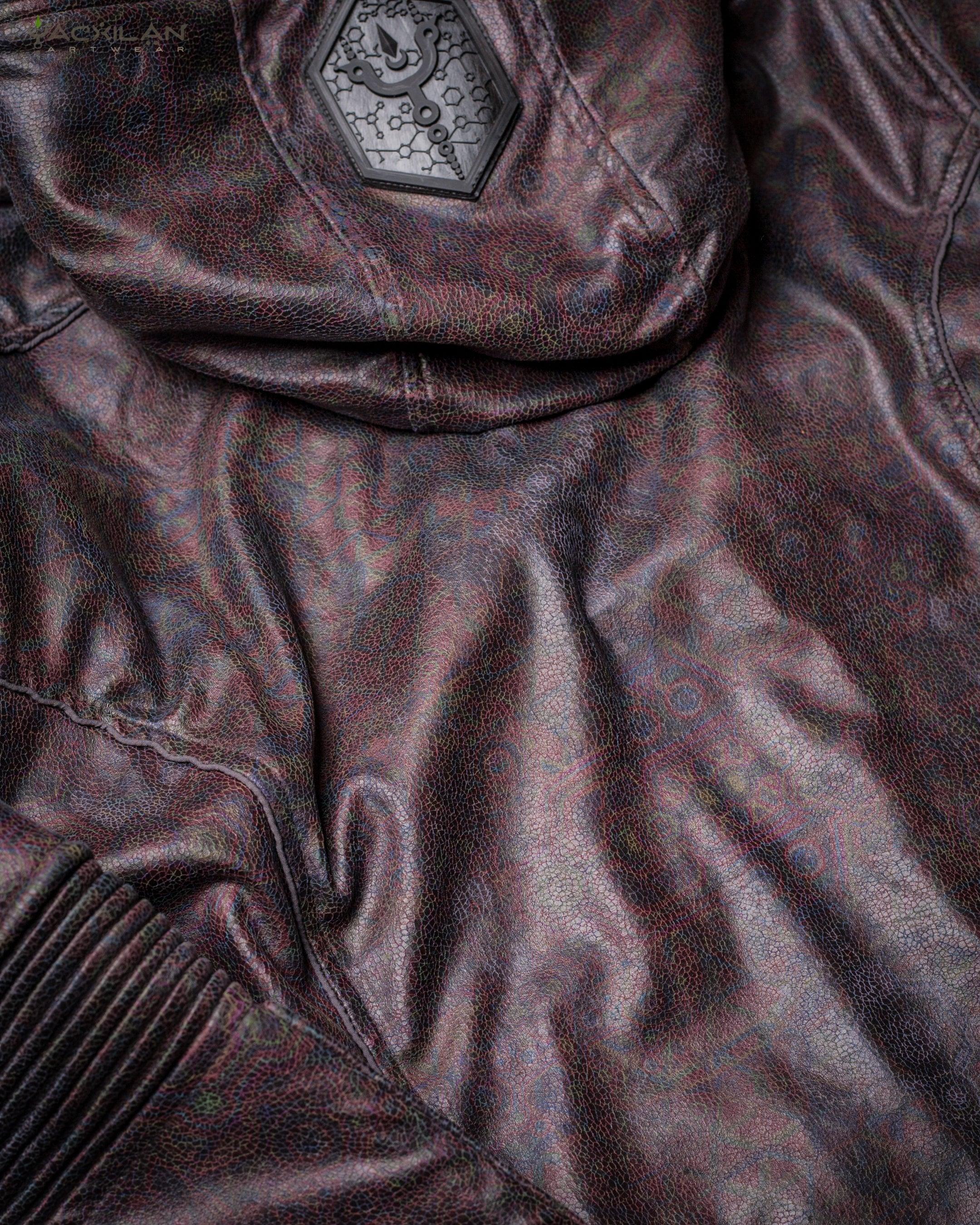 Jacket Men / Fake Leather Snake - Grey SNL - Yacxilan Artwear