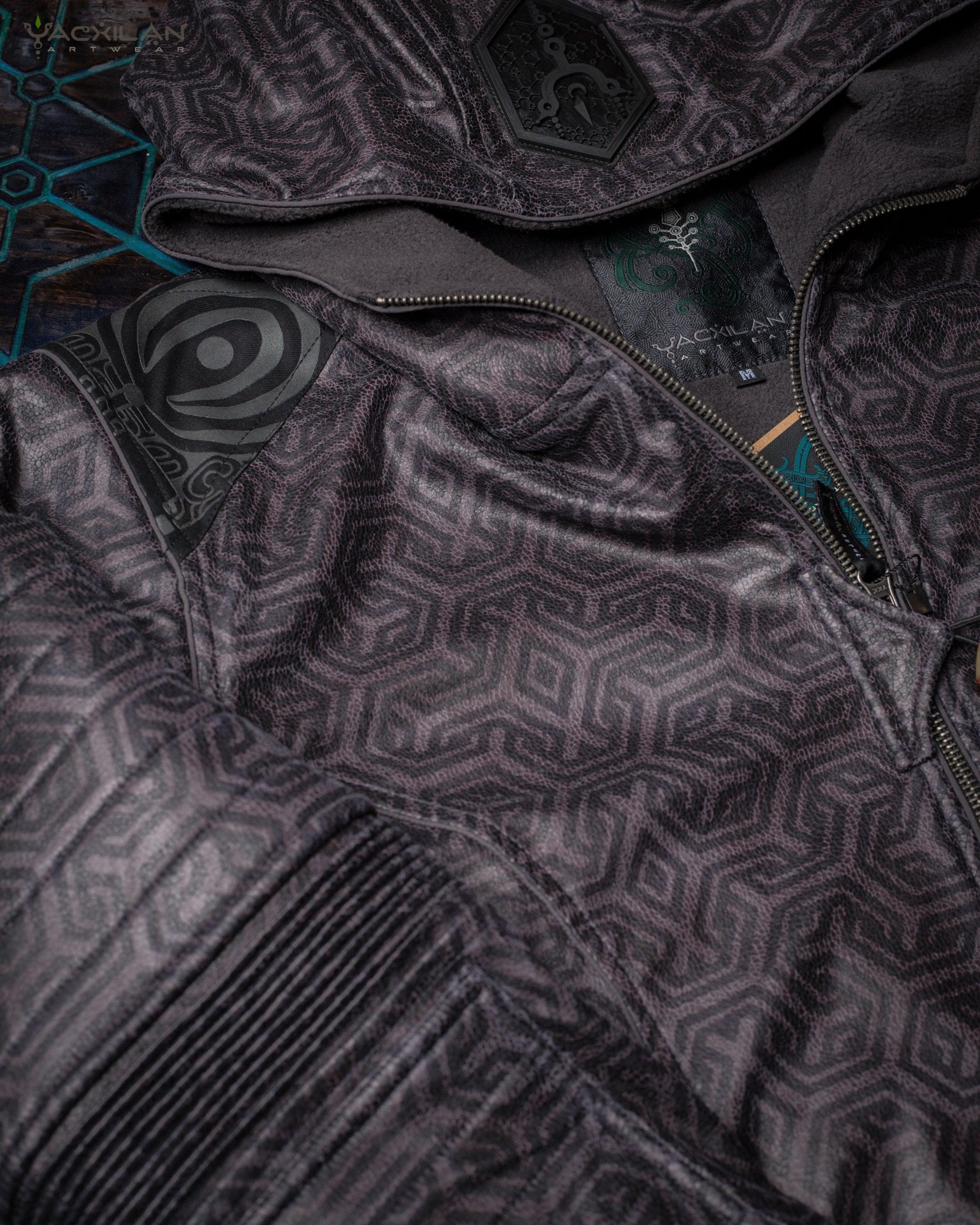 Jacket Men / Fake Leather Snake - Grey TRIPIBO - Yacxilan Artwear