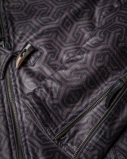 Jacket Men / Fake Leather Snake - Grey TRIPIBO - Yacxilan Artwear