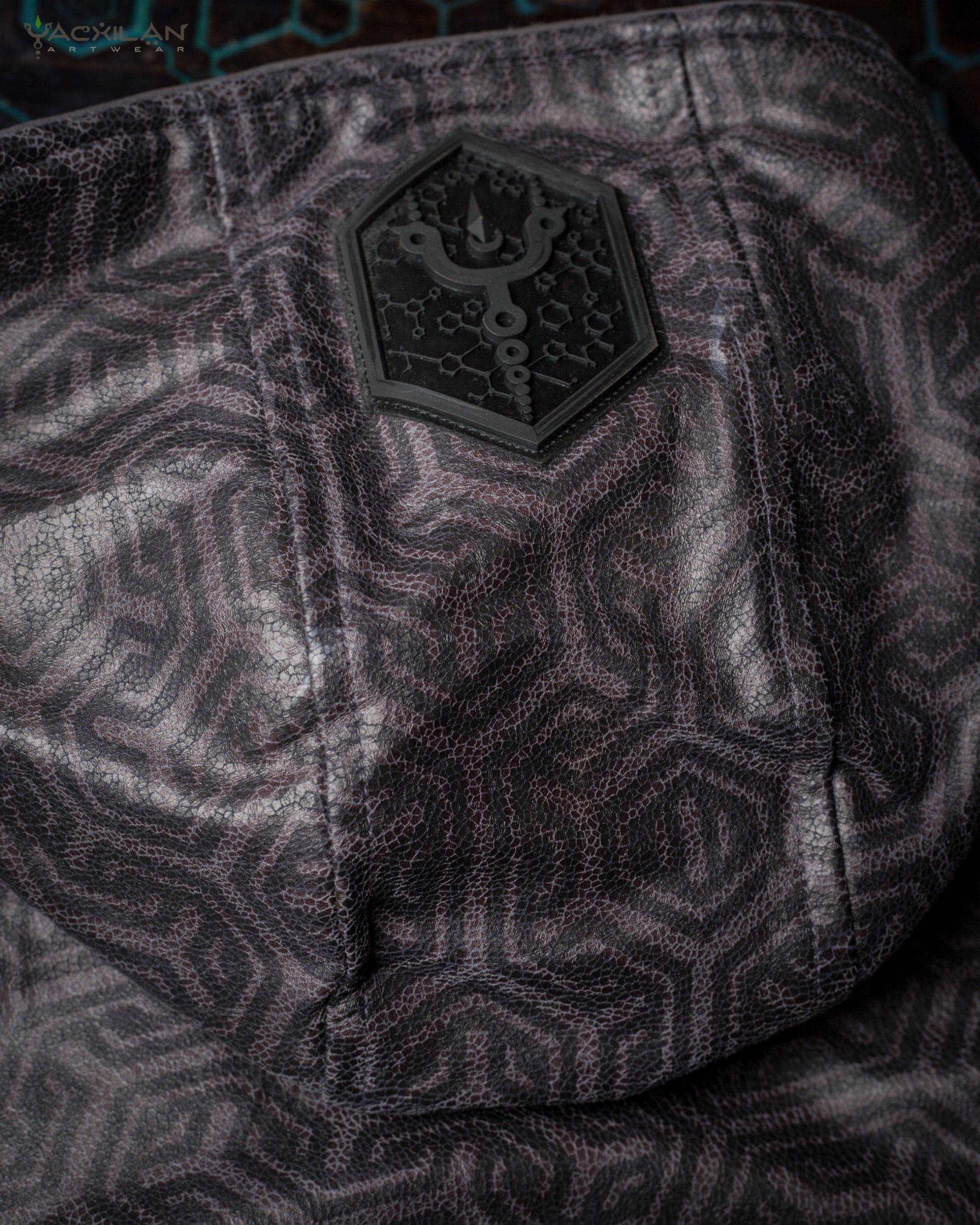 Jacket Men / Fake Leather Snake - Grey TRIPIBO - Yacxilan Artwear