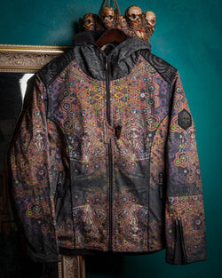 Jacket Men / Thick Linen All Over Print - OWLIENS - Yacxilan Artwear