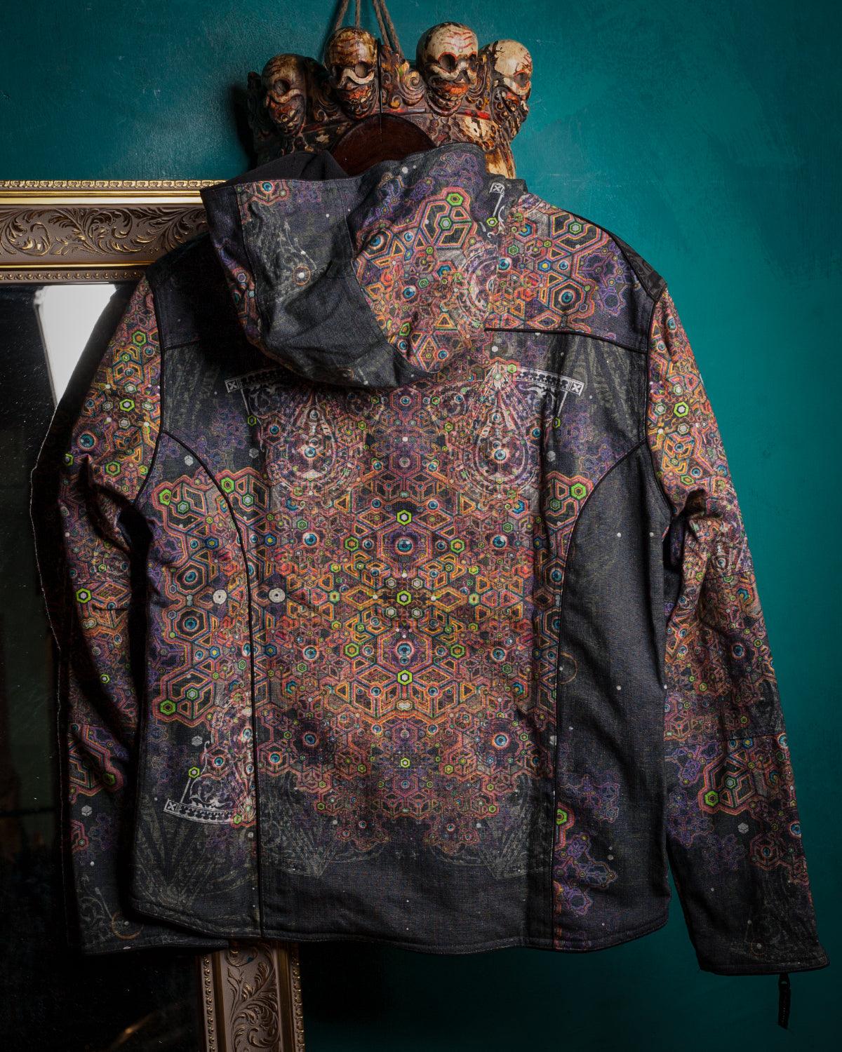 Jacket Men / Thick Linen All Over Print - OWLIENS - Yacxilan Artwear