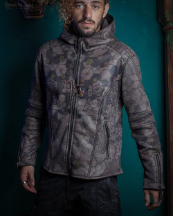 Jacket Men / Fake Leather High Tech - SHAMANKA - Yacxilan Artwear