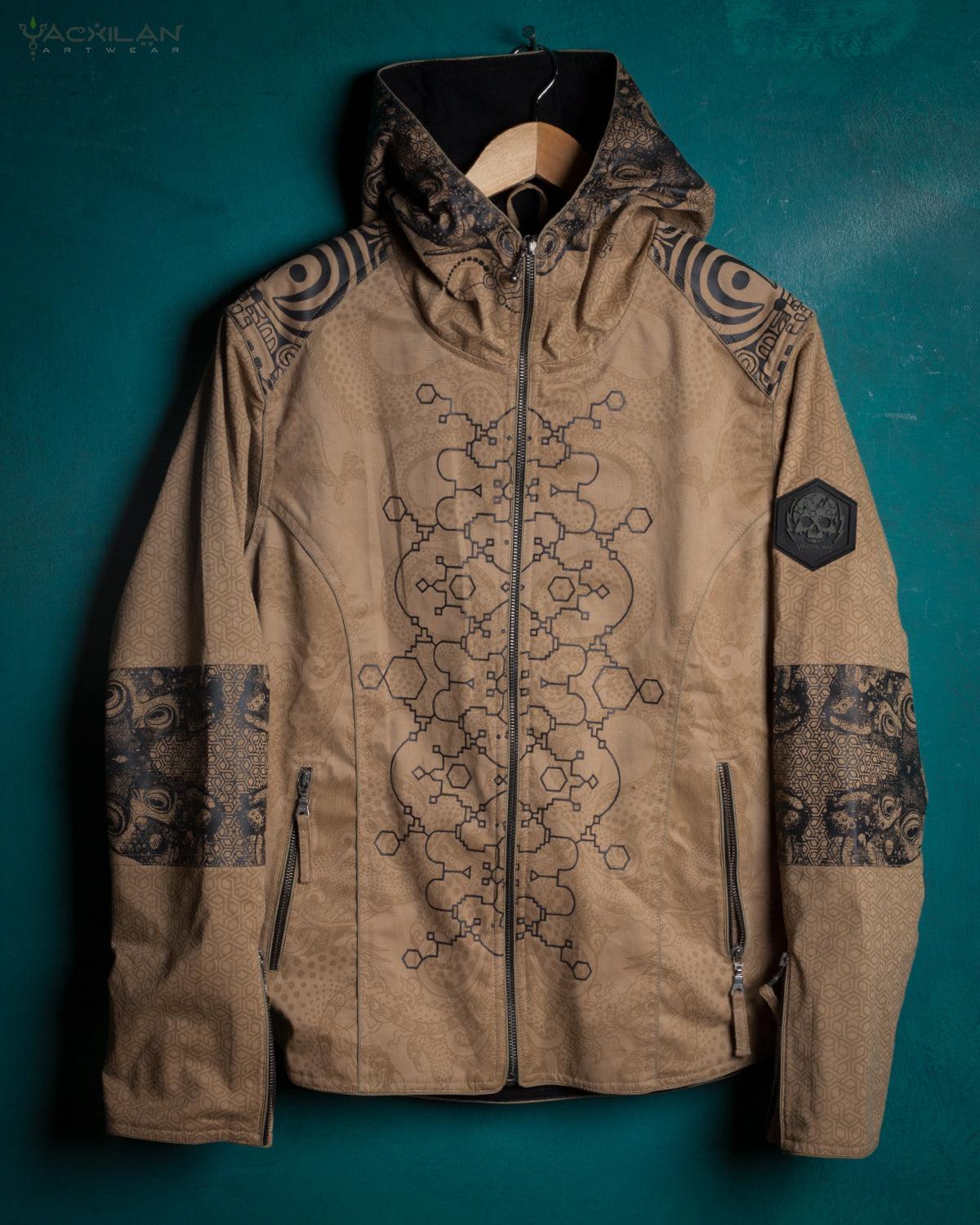 Jacket Men / Cotton Printed - Sand IKARO - Yacxilan Artwear