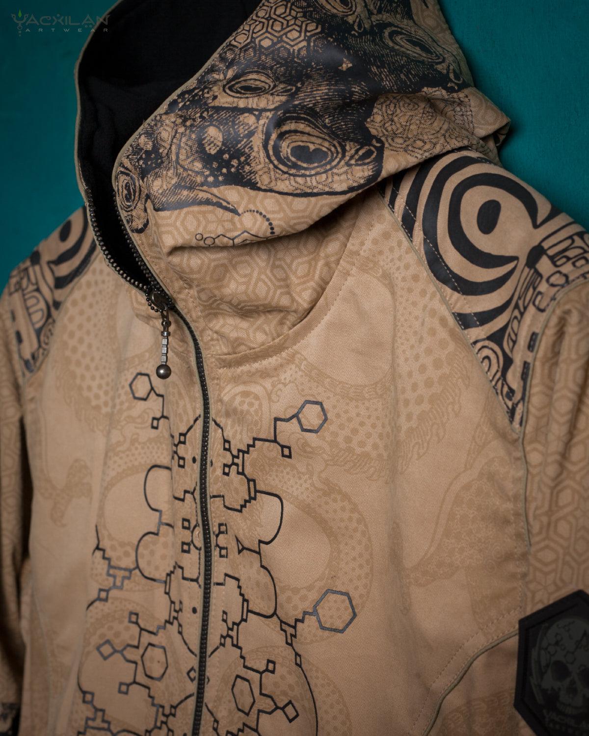 Jacket Men / Cotton Printed - Sand IKARO - Yacxilan Artwear