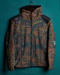 Jacket Men / Thick Linen All Over Print - SNL - Yacxilan Artwear