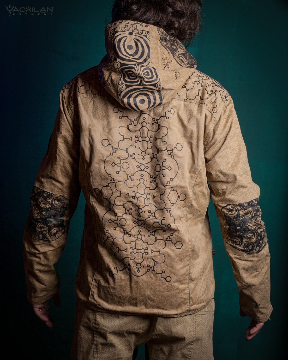 Jacket Men / Cotton Printed - Sand IKARO - Yacxilan Artwear