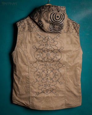 Jacket Men Sleeveless  / Cotton Printed - Sand IKARO