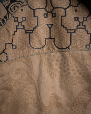 Jacket Men Sleeveless  / Cotton Printed - Sand IKARO