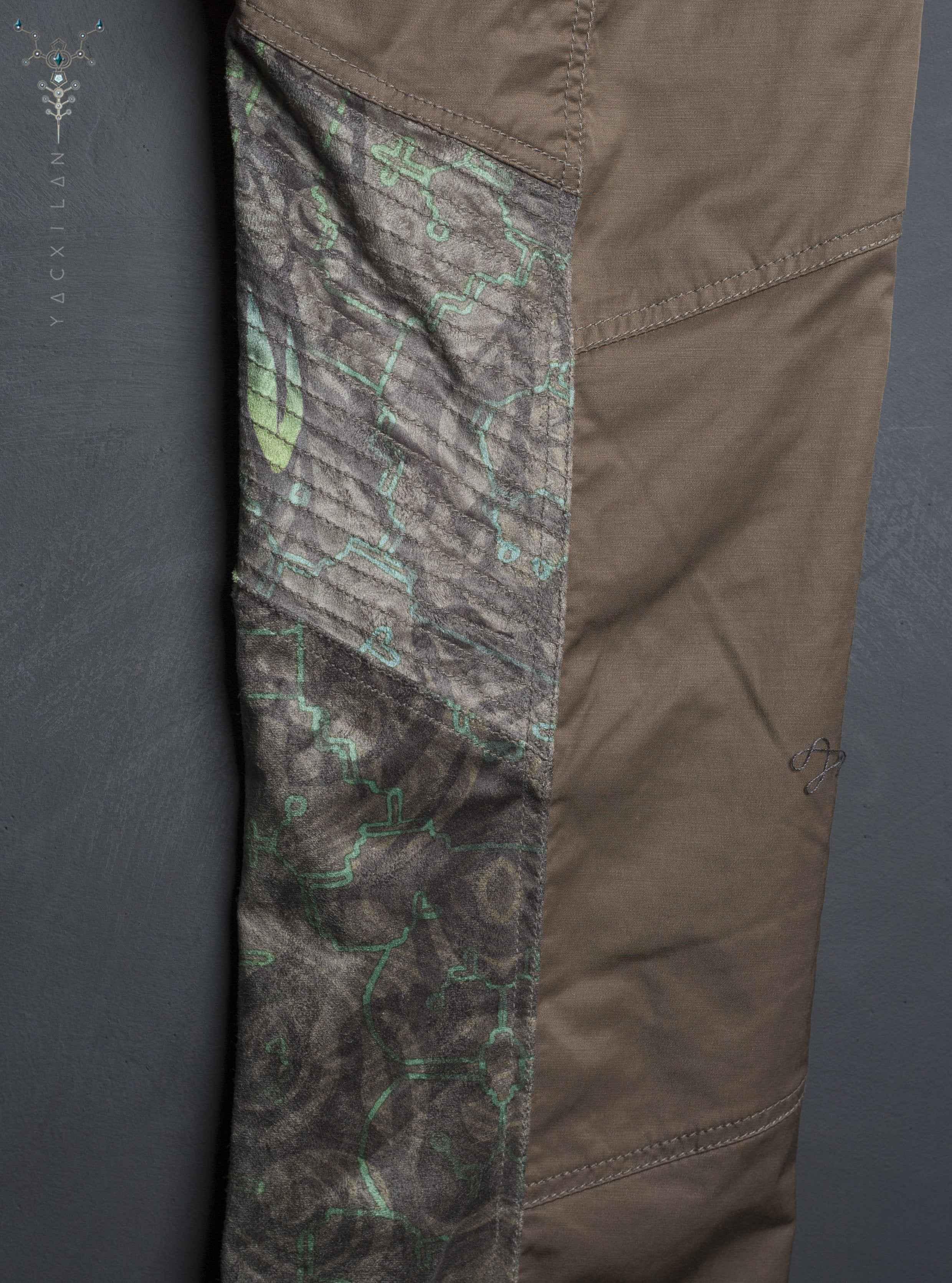 Pants Men ENKI Desertstorm / Cotton Fake leather patch - BALIWASKA Yacxilan Artwear