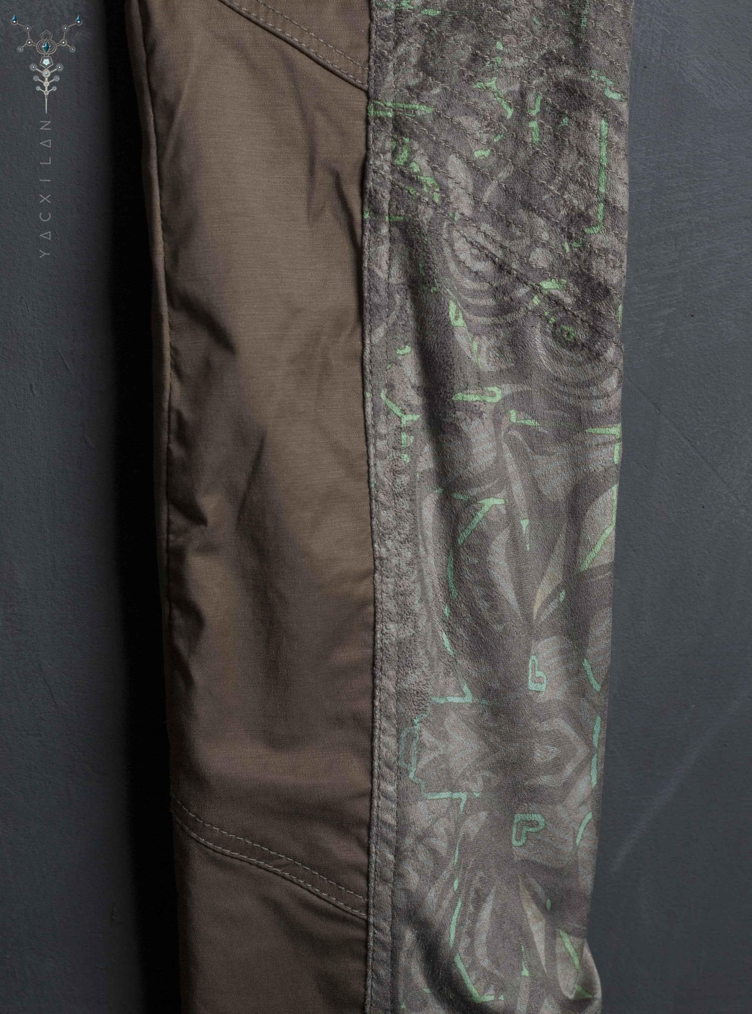 Pants Men ENKI Desertstorm / Cotton Fake leather patch - BALIWASKA Yacxilan Artwear