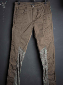 Pants Men ENKI Desertstorm / Cotton Fake leather patch - BALIWASKA Yacxilan Artwear